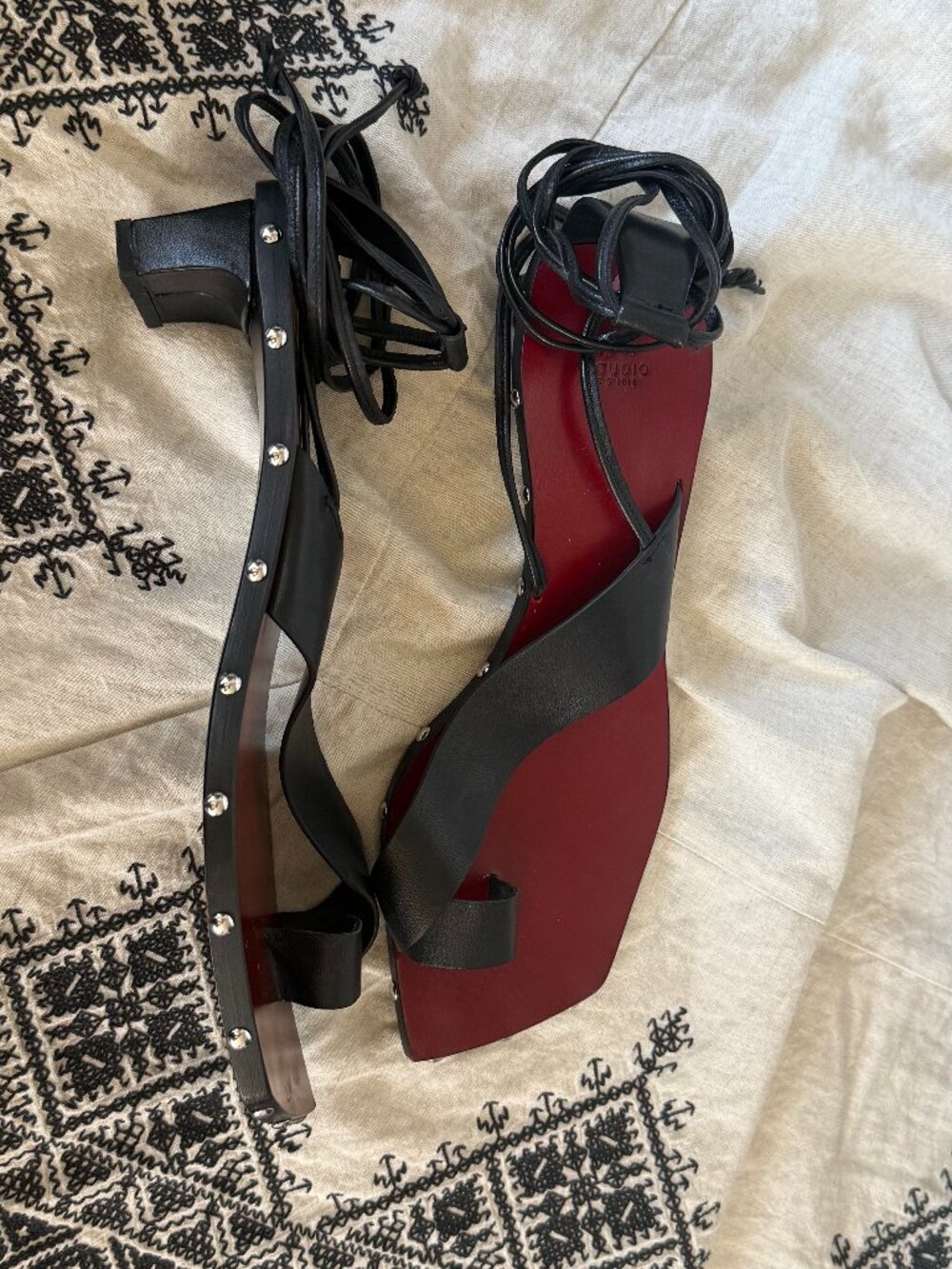 H&M Studio Lace-Up Heeled Sandal — Size 8.5